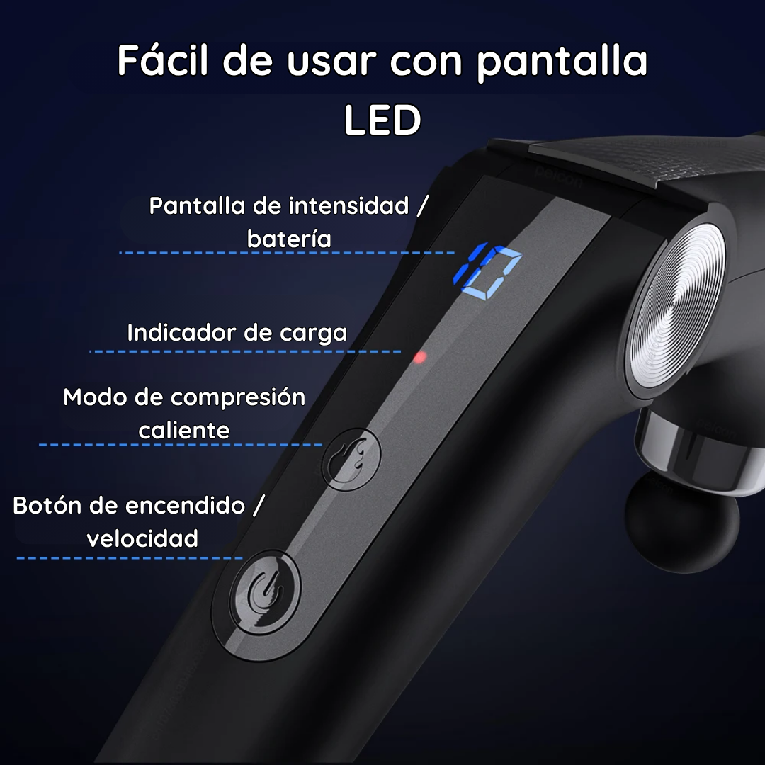 Pistola de masaje con calor y frío